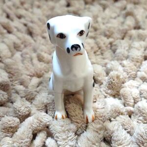 Dalmatian White Black porcelain figurine, 3 inches tall excellent condition‎